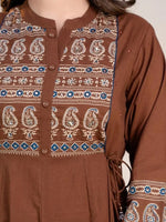 VELRA Noir Printed Anarkali Suit Set with Dupatta