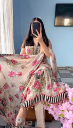 Designer Pure Crepe Silk Suit Set with Mirror Work & Dupatta