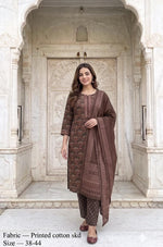 VELRA Everyday Elegance Cotton 3-Piece Suit Set