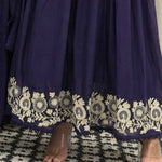 Embroidered Mul Cotton Anarkali Set with Dupatta