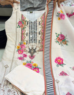 Designer Pure Crepe Silk Suit Set with Mirror Work & Dupatta